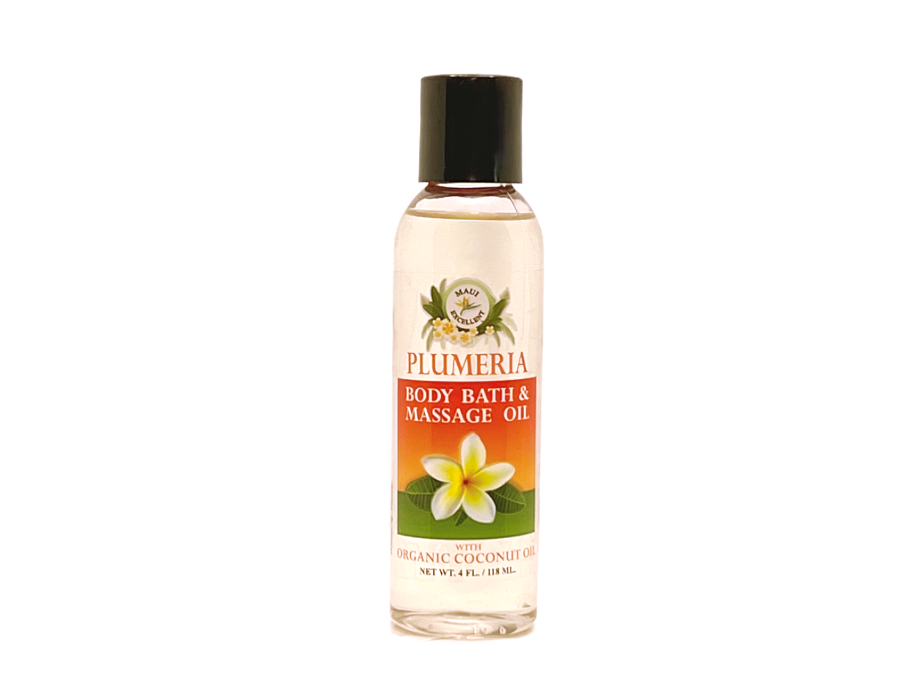 Maui Excellent Plumeria Body Bath and Massage Oil, 4 Ounces