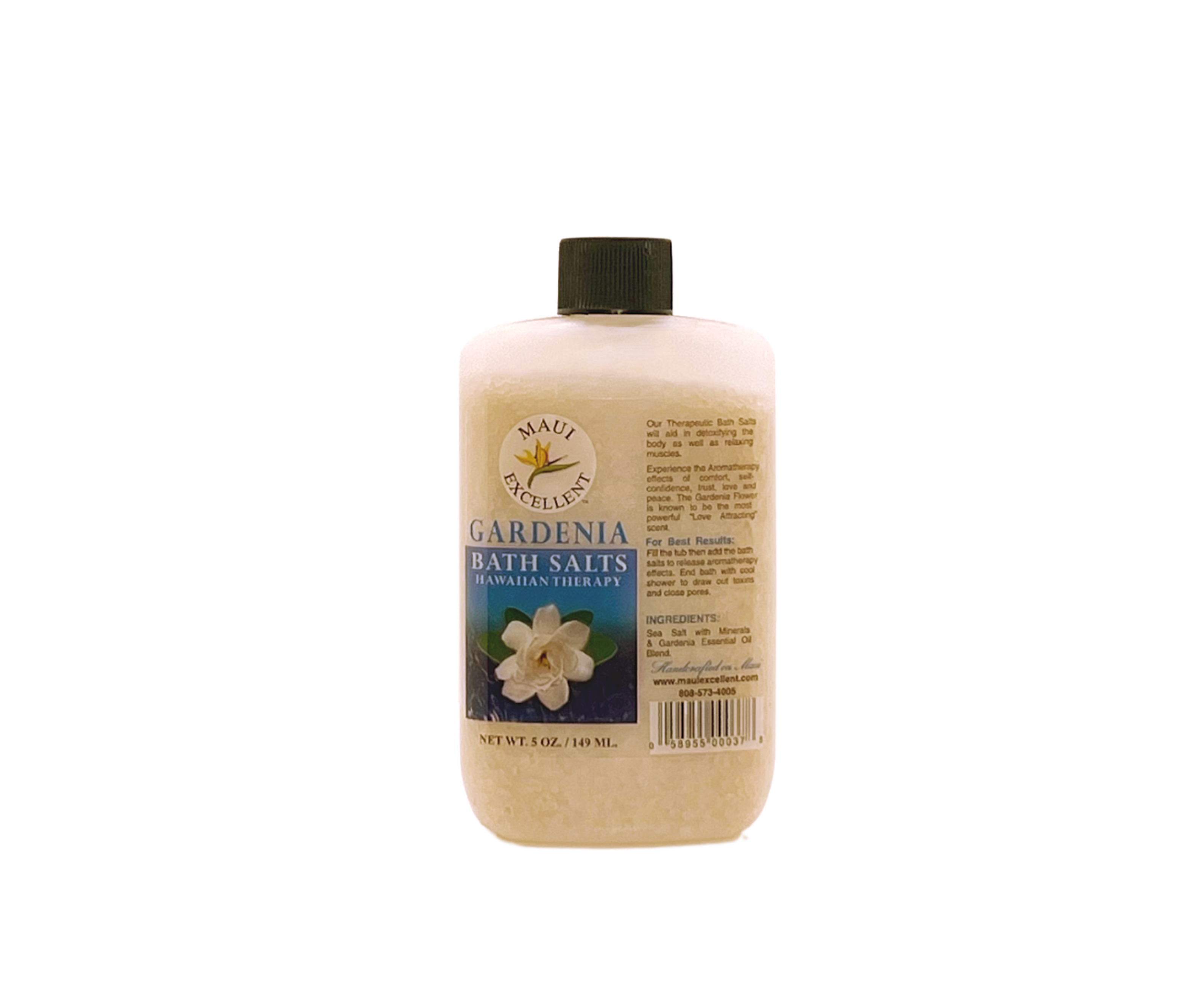 Maui Excellent Gardenia Essential Oil Bath Salts, 5 Ounces