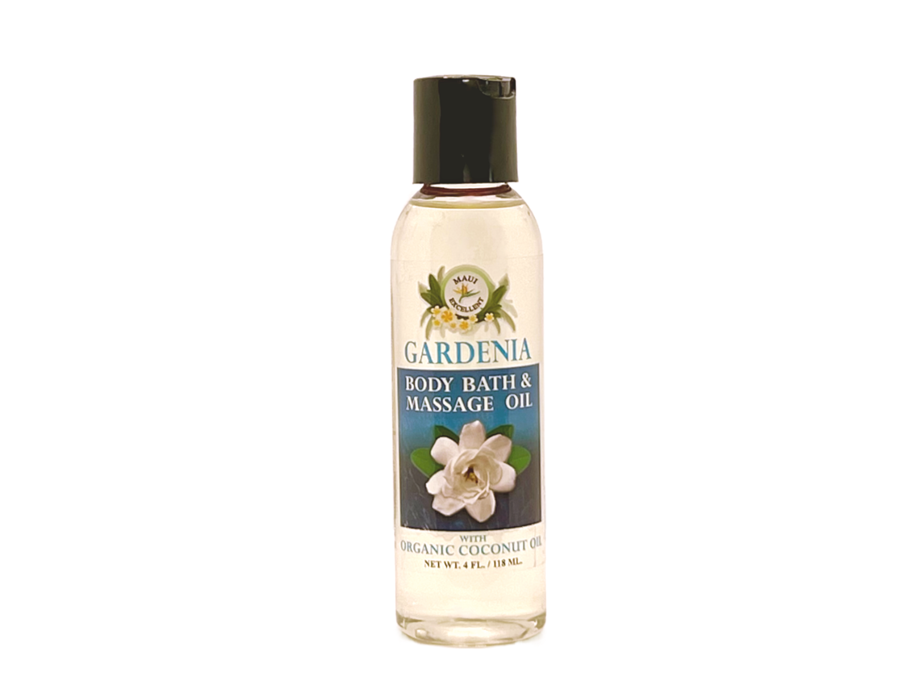 Maui Excellent Gardenia Body Bath and Massage Oil, 4 Ounces