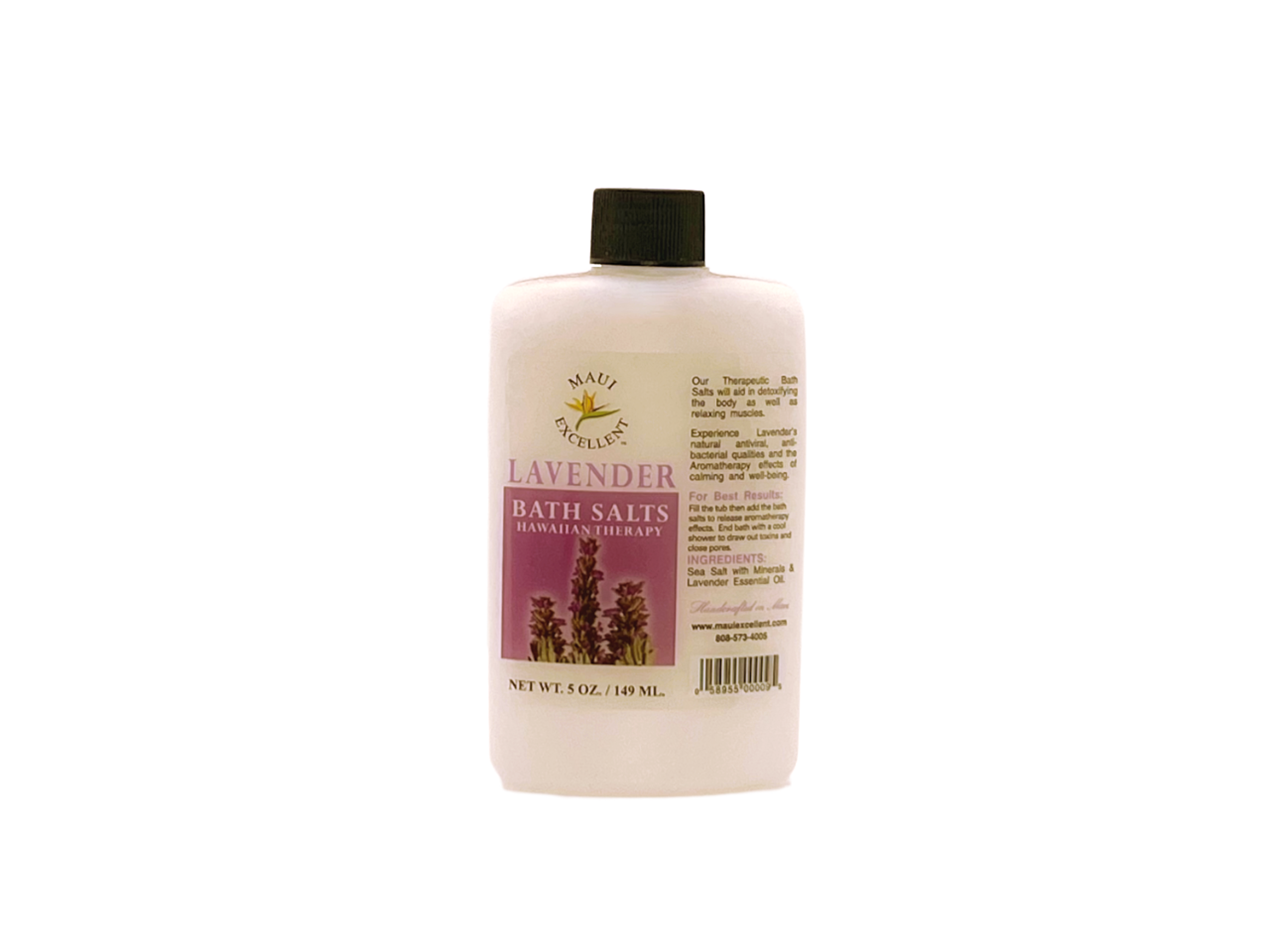 Maui Excellent Lavender Essential Oil Bath Salts, 5 Ounces